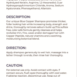 ion peptide GHK-Cu Copper Peptide Shampoo